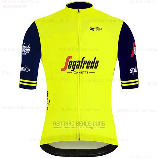 2020 Fahrradbekleidung Segafredo Zanetti Gelb Azul Trikot Kurzarm und Tragerhose - zum Schließen ins Bild klicken